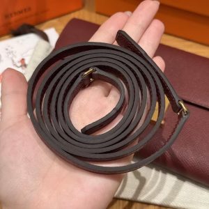 Hermes Constance To Go Wallet Handmade In Epsom Calfskin Leather Gold Hardware 55 Rouge - Image 7