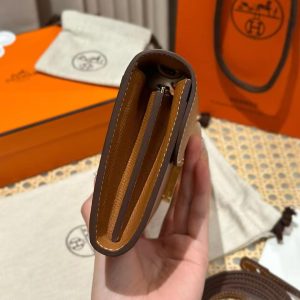 Hermes Constance To Go Wallet Handmade In Epsom Calfskin Leather Gold Hardware ck37 Gold - Image 18