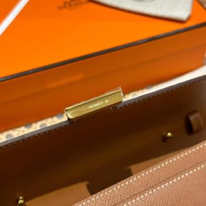 Hermes Constance To Go Wallet Handmade In Epsom Calfskin Leather Gold Hardware ck37 Gold - Image 15
