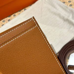 Hermes Constance To Go Wallet Handmade In Epsom Calfskin Leather Gold Hardware ck37 Gold - Image 12