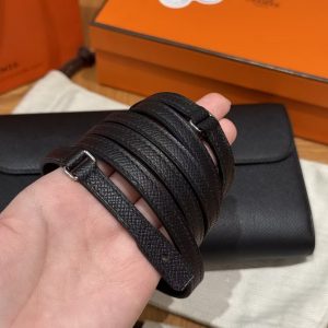 Hermes Constance To Go Wallet Handmade In Epsom Calfskin Leather Silver Hardware 89 Noir - Image 3