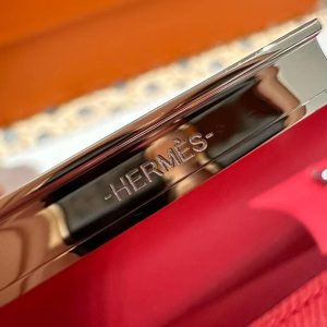Hermes Constance To Go Wallet Handmade In Epsom Calfskin Leather Silver Hardware S3 Rouge Coeur - Image 13