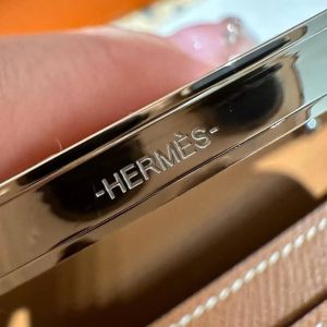 Hermes Constance To Go Wallet Handmade In Epsom Calfskin Leather Silver Hardware ck37 Gold - Image 6