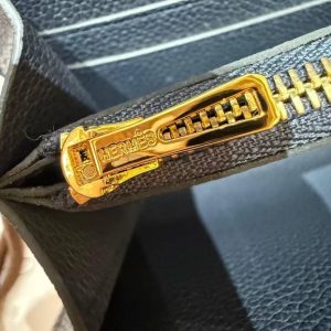 Hermes Constance To Go Wallet Handmade In Togo Calfskin Leather Gold Hardware 2Z Blue Nuit - Image 4