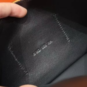 Hermes Dogon Compact Wallet Handmade In Togo Calfskin Leather Gold Hardware 89 Noir - Image 11