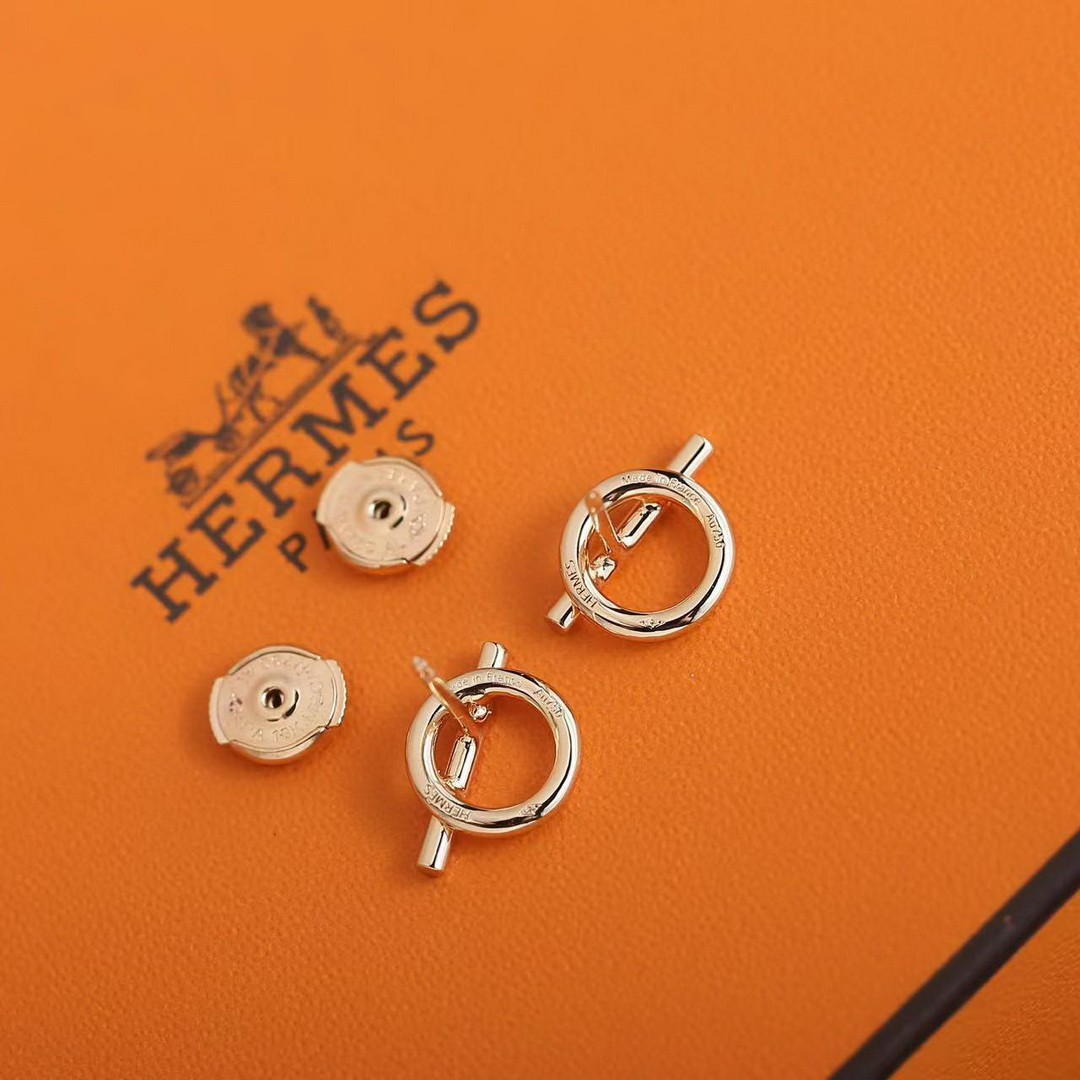 Hermes Echappee Hermès Earrings Rose Gold H219596B 00 - Image 6