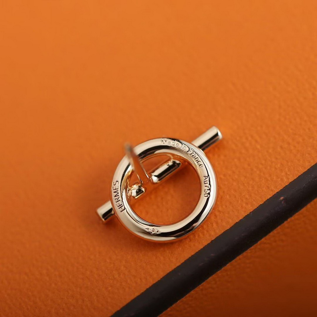 Hermes Echappee Hermès Earrings Rose Gold H219596B 00 - Image 4