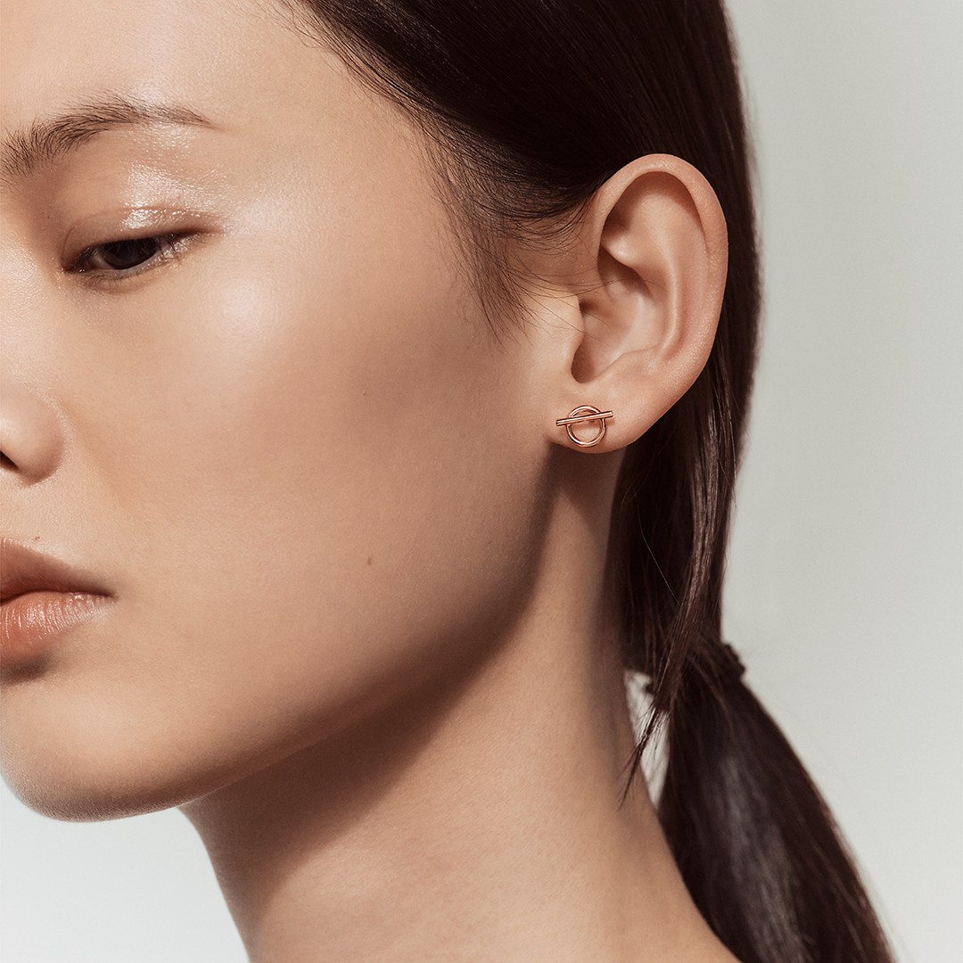 Hermes Echappee Hermès Earrings Rose Gold H219596B 00 - Image 3