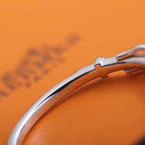 Hermes Etriviere Dangle Earrings White Gold H124505B 00 - Image 4