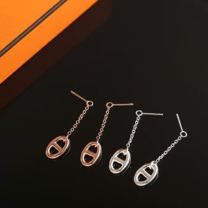 Alternative view of Hermes Farandole Earrings Sterling Silver H108618B 00