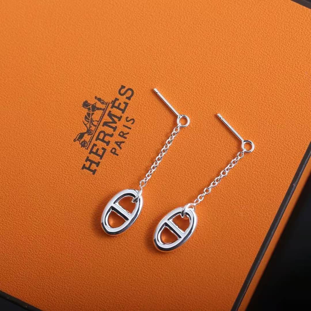 Hermes Farandole Earrings Sterling Silver H108618B 00 - Image 8