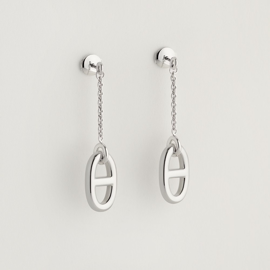 Hermes Farandole Earrings Sterling Silver H108618B 00
