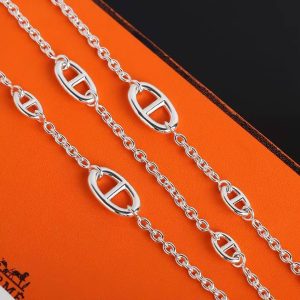 Hermes Farandole Long Necklace 120 Sterling Silver H104568B 00 - Image 7