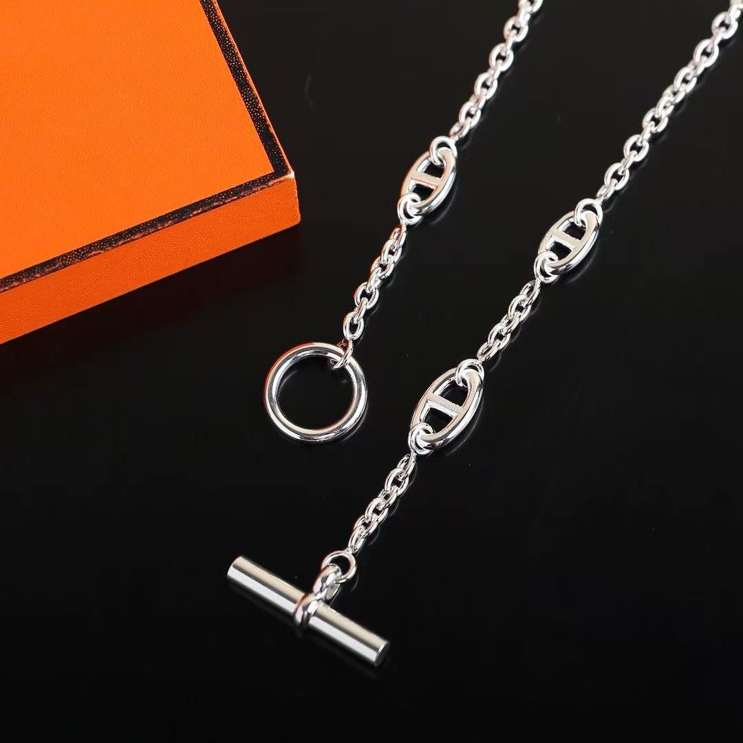 Hermes Farandole Long Necklace 120 Sterling Silver H104568B 00 - Image 6