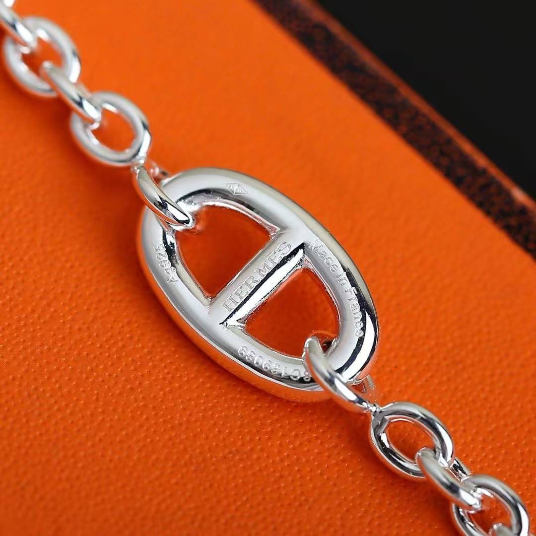 Hermes Farandole Long Necklace 120 Sterling Silver H104568B 00 - Image 5