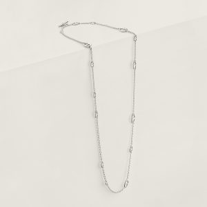 Hermes Farandole Long Necklace 120 Sterling Silver H104568B 00