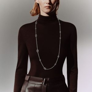 Hermes Farandole Long Necklace 120 Sterling Silver H104568B 00 - Image 3
