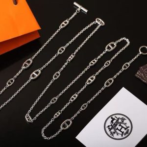 Hermes Farandole Long Necklace 160 Sterling Silver H104569B 00 - Image 9
