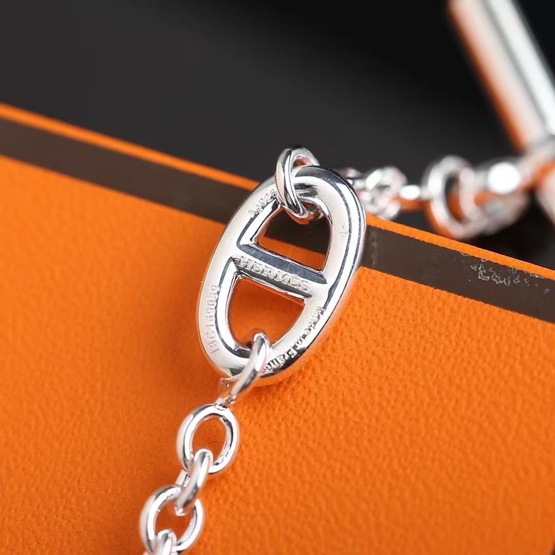 Hermes Farandole Long Necklace 160 Sterling Silver H104569B 00 - Image 6