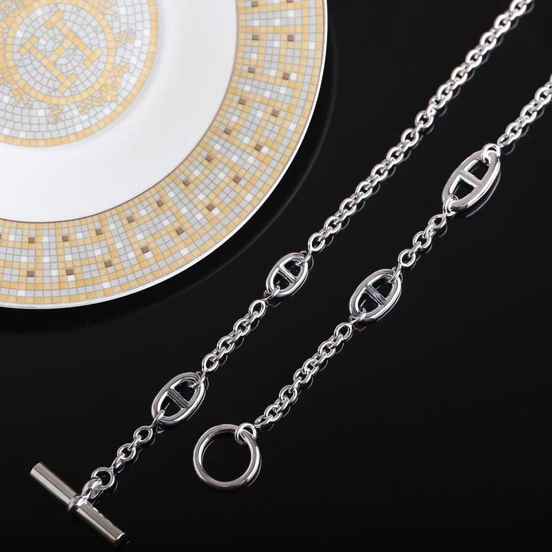 Hermes Farandole Long Necklace 160 Sterling Silver H104569B 00 - Image 5