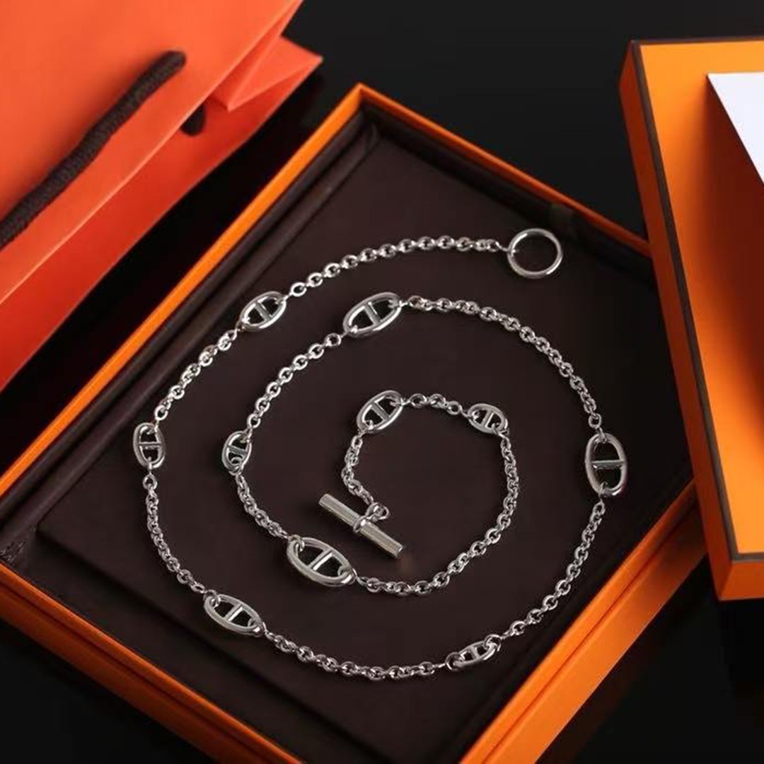 Hermes Farandole Long Necklace 80 Sterling Silver H104570B 00 - Image 2
