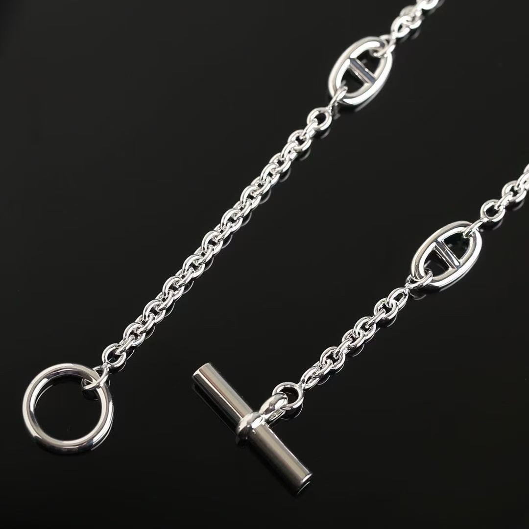 Hermes Farandole Long Necklace 80 Sterling Silver H104570B 00 - Image 6