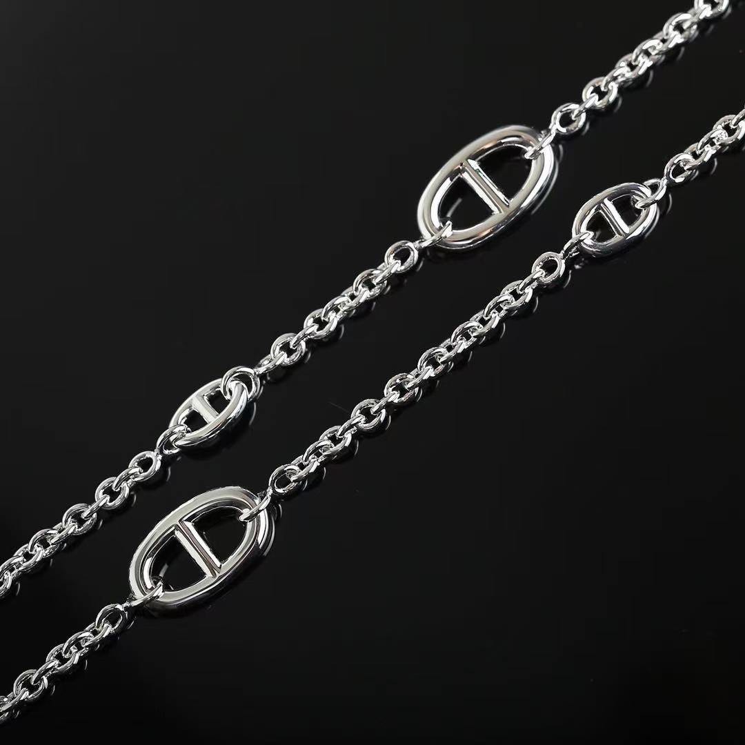 Hermes Farandole Long Necklace 80 Sterling Silver H104570B 00 - Image 5