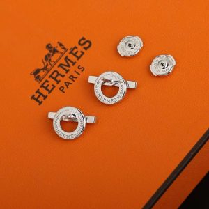 Hermes Finesse Earrings White Gold with Diamonds H219510B 00 - Image 6