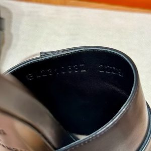 Hermes Gigi 50 Sandal Women High Heel Sandal Calfskin Gold Kelly Buckle Noir H232131Z 02360 - Image 14