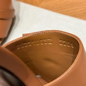 Hermes Gigi 50 Sandal Women High Heel Sandal Calfskin Silver Kelly Buckle Naturel H231063Z A3350 - Image 3