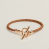 Hermes Glenan Bracelet Rose Gold Swift Calfskin and Metal Gold H071681FO37T2