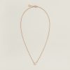 Hermès Clou d'H Pendant Necklace Rose Gold With Diamonds H223205B 0038