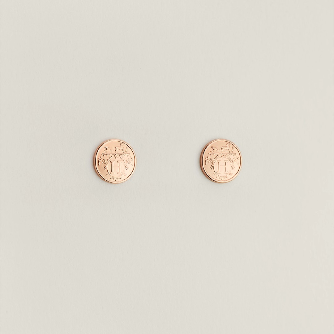 Hermès Ex-Libris Earrings Rose Gold H120544B 00