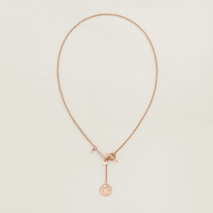 Hermès Ex-Libris Pendant Small Model Rose Gold H120344B 00