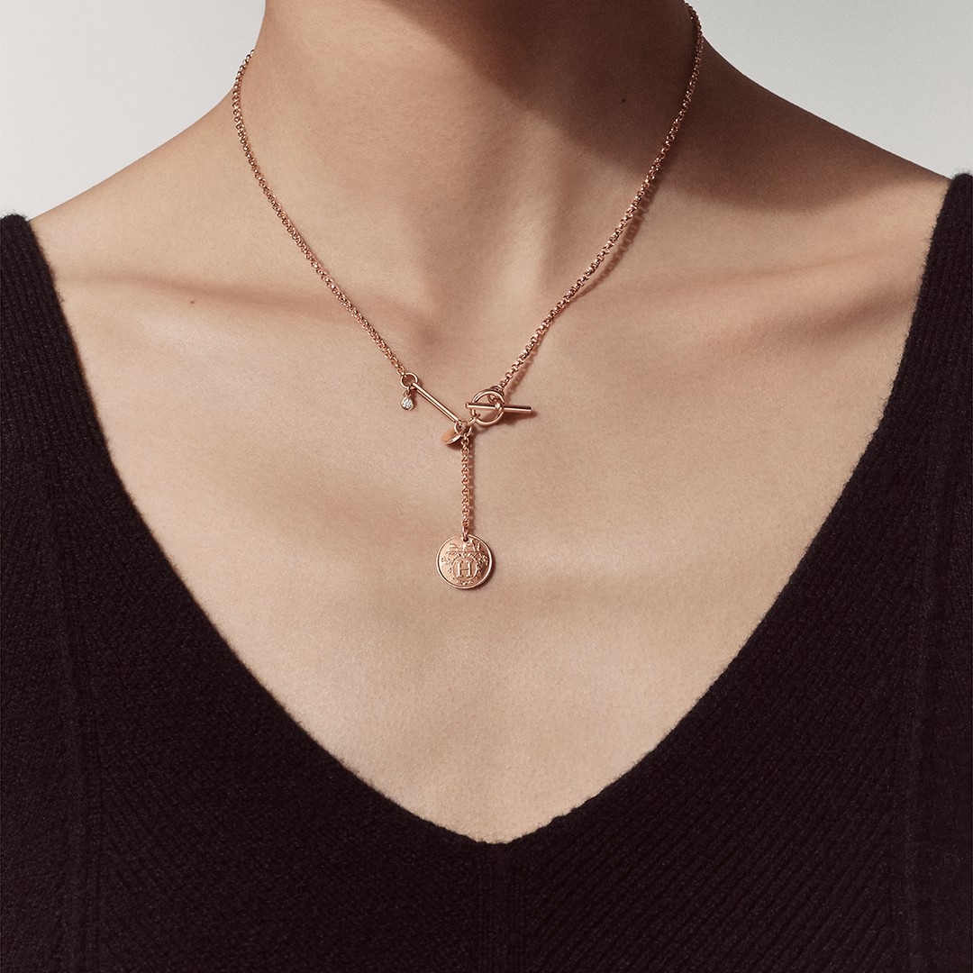 Hermès Ex-Libris Pendant Small Model Rose Gold H120344B 00 - Image 3
