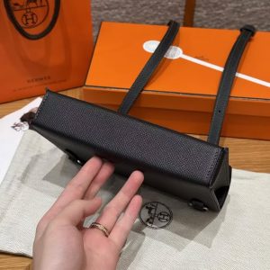 Hermes Hermèsnap Wallet Handmade In Epsom Calfskin Leather Silver Hardware 88 Graphite - Image 14