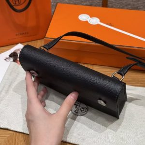 Hermes Hermèsnap Wallet Handmade In Epsom Calfskin Leather Silver Hardware 88 Graphite - Image 13