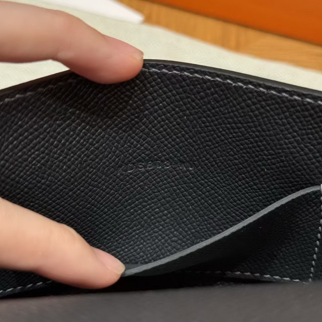 Hermes Hermèsnap Wallet Handmade In Epsom Calfskin Leather Silver Hardware 88 Graphite - Image 10