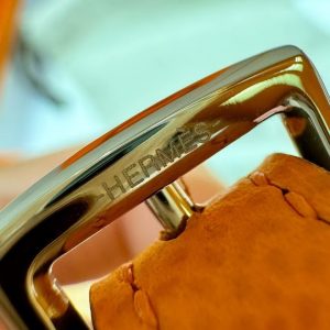 Hermes Hermèsnap Wallet Handmade In Epsom Calfskin Leather Silver Hardware 93 Orange - Image 3