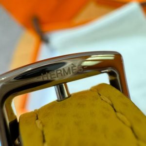 Hermes Hermèsnap Wallet Handmade In Epsom Calfskin Leather Silver Hardware 9o Jaune de Naples - Image 12