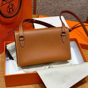 Alternative view of Hermes Hermèsnap Wallet Handmade In Epsom Calfskin Leather Silver Hardware ck37 Gold