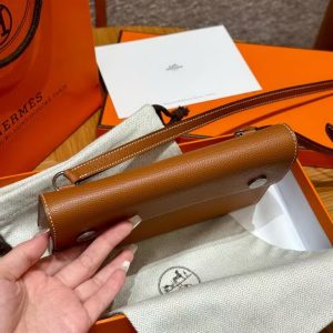 Hermes Hermèsnap Wallet Handmade In Epsom Calfskin Leather Silver Hardware ck37 Gold - Image 12
