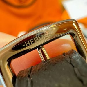 Hermes Hermèsnap Wallet Handmade In Epsom Calfskin Leather Silver Hardware ck89 Noir - Image 11
