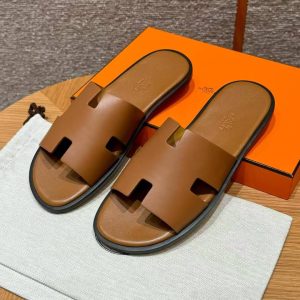 Hermes Izmir Sandal Men Calfskin Gold H041141ZH03395