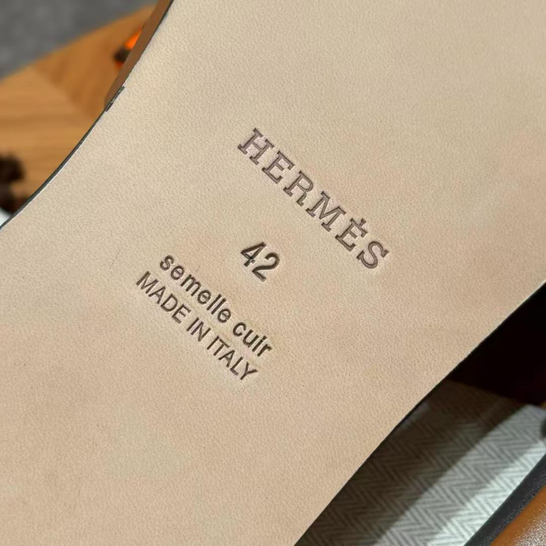 Hermes Izmir Sandal Men Calfskin Gold H041141ZH03395 - Image 11
