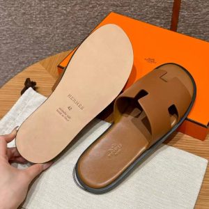 Hermes Izmir Sandal Men Calfskin Gold H041141ZH03395 - Image 9