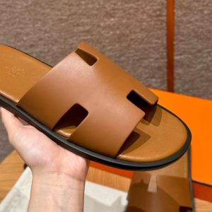 Hermes Izmir Sandal Men Calfskin Gold H041141ZH03395 - Image 4