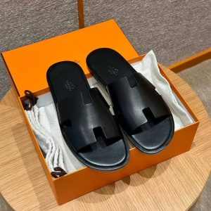 Hermes Izmir Sandal Men Calfskin Noir H041141ZH01390 - Image 14