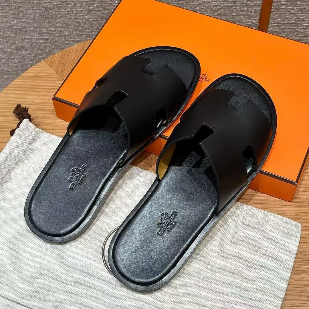 Hermes Izmir Sandal Men Calfskin Noir H041141ZH01390 - Image 3