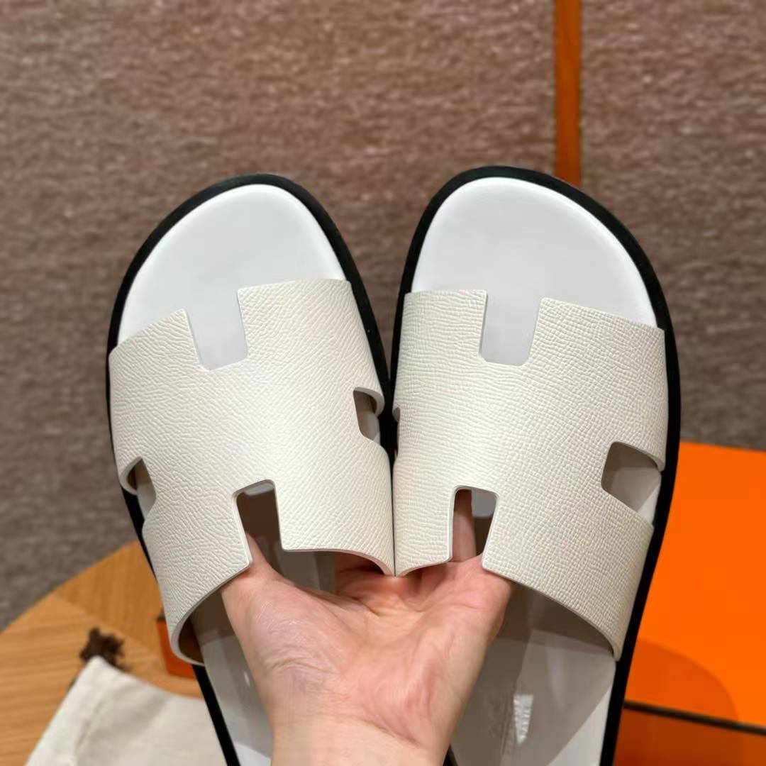 Hermes Izmir Sandal Men Epsom Calfskin Blanc - Image 2